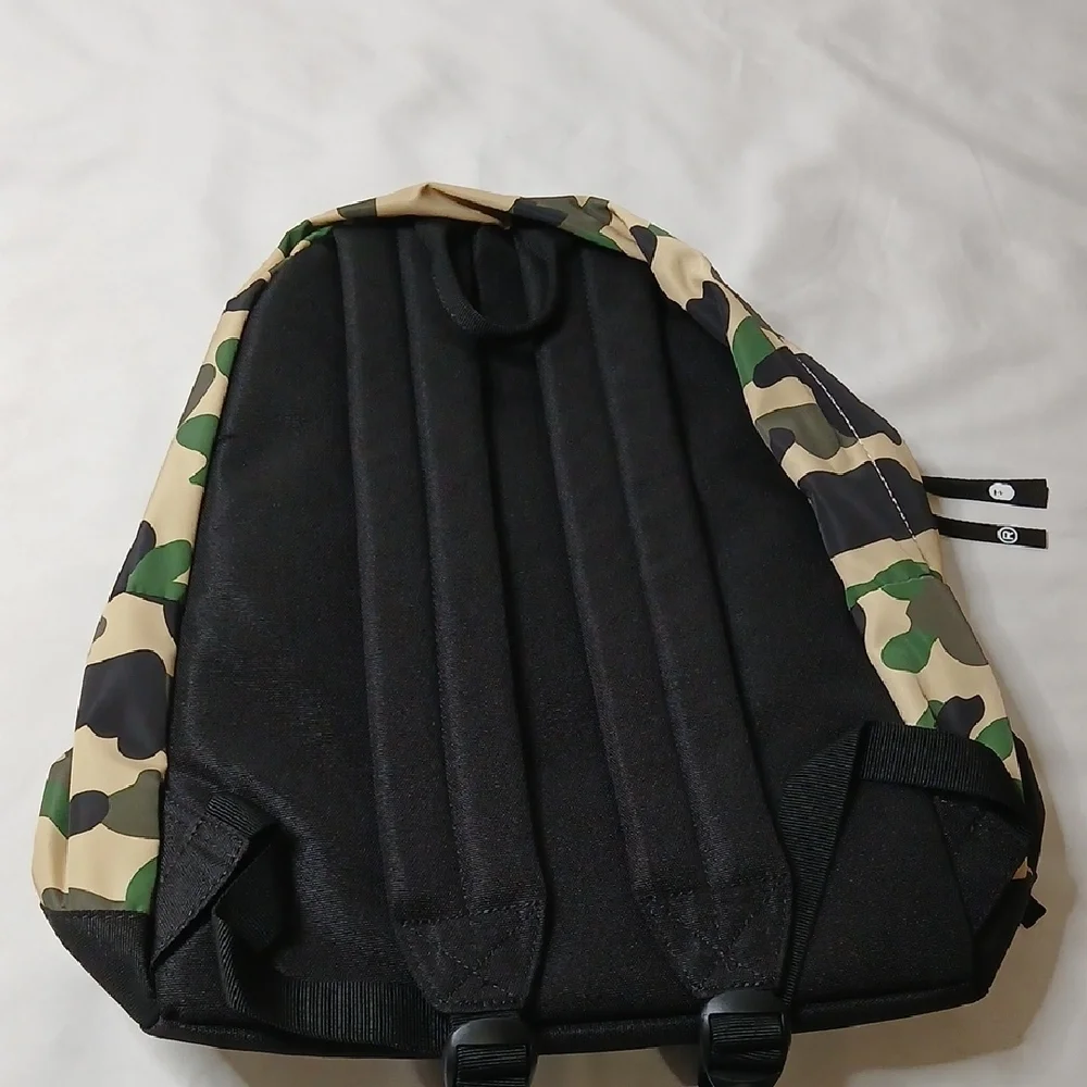 Bape Camo Shark Backpack - Green/Beige/Black